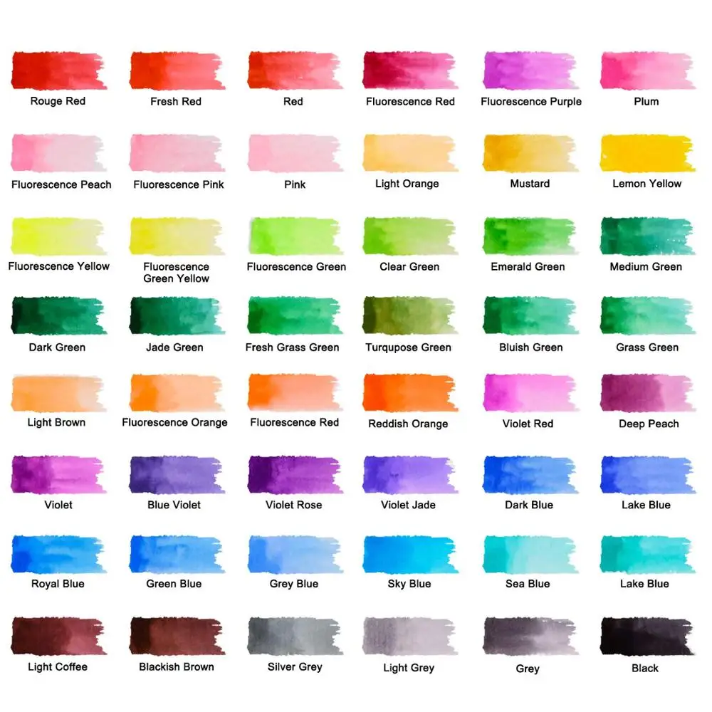 48colors set Dainayw 24/48 цветов Набор Акварельная живопись, каллиграфия мягкая ручка акварельные Маркеры Ручка для манги комиксов Рисование художественные принадлежности - Цвет: 48colors set