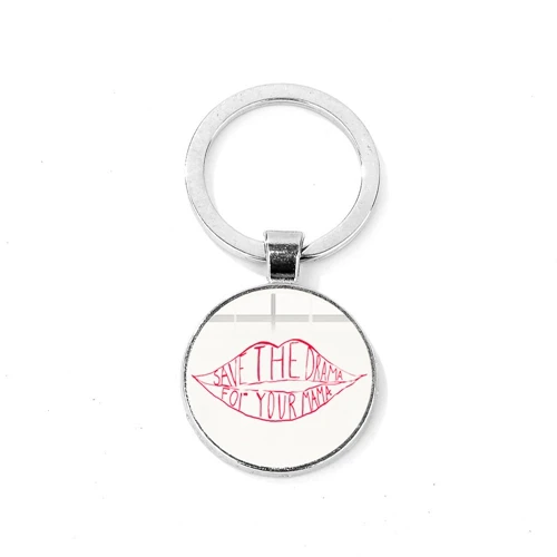 Style 6 SONGDA Friends TV Show Keychain Classic Scene Central Perk Logo Glass Gem Key Ring Bag Charm Key Chain for Good Friends Trinkets - Цвет: Style 6