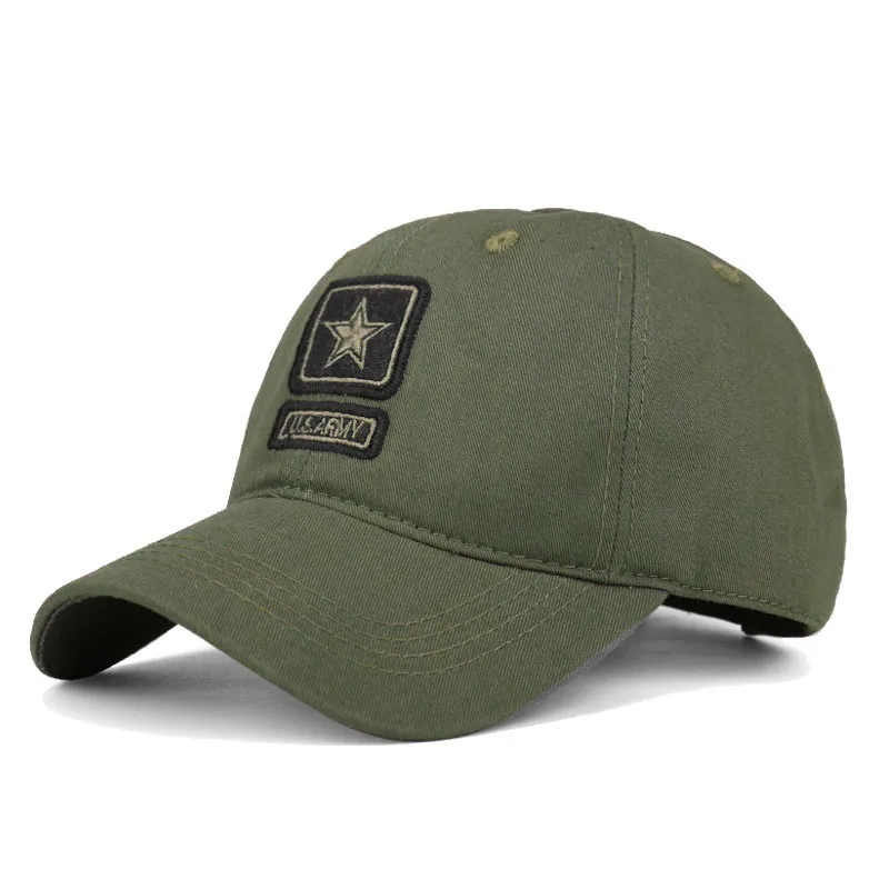 Army green Мужские Бейсбольные кепки спецназа армии США тактические Gorras армейские камуфляжные бейсболки козырек кепки Boonie повседневные регулируемые - Цвет: Army green