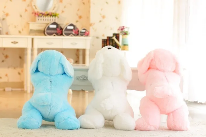 Giant LED Flashing Dog Stuffed Animal Puppy Plush Toy Kids Night Doll Children Gift 50cm/80cm | &amp Animals