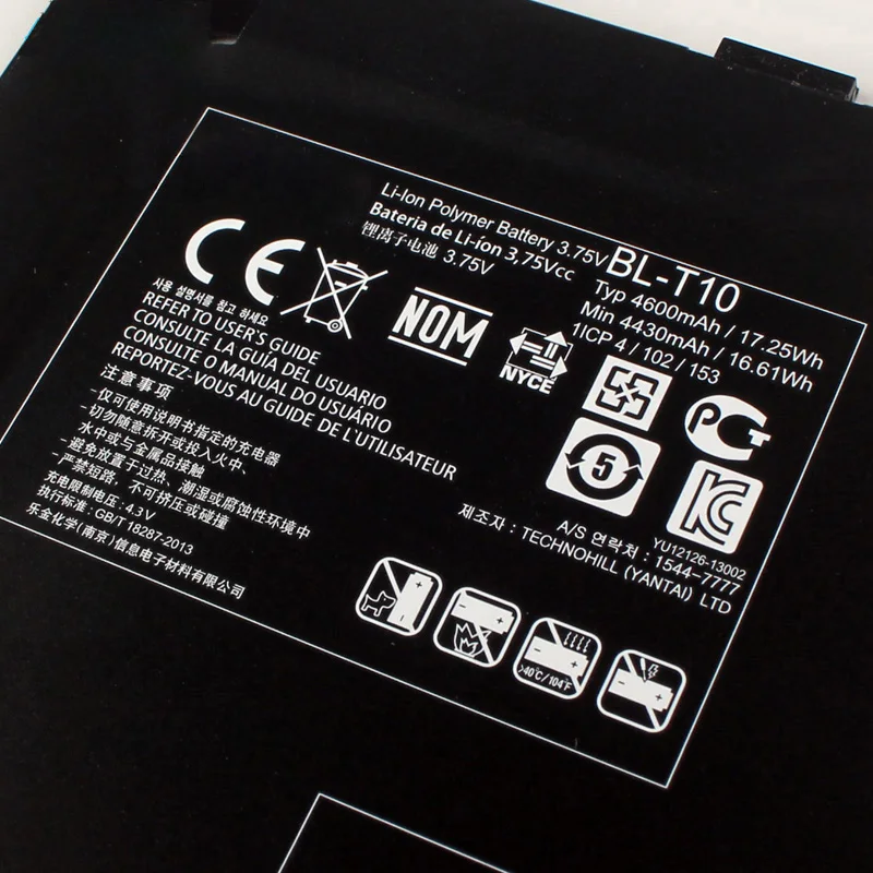 Оригинальный большой емкости BL T10 внутренний аккумулятор для LG GPAD G PAD 8 3 VK810