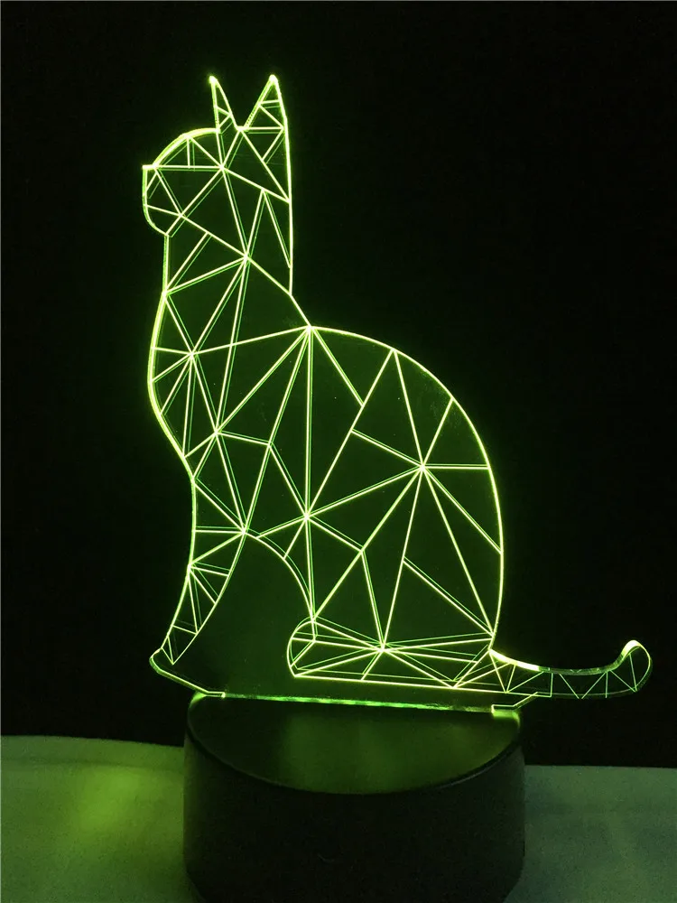 GAOPIN Новинка Kawaii Cat Shaped 3D лампа светильник ing RGB светодиодный USB Настроение Ночной