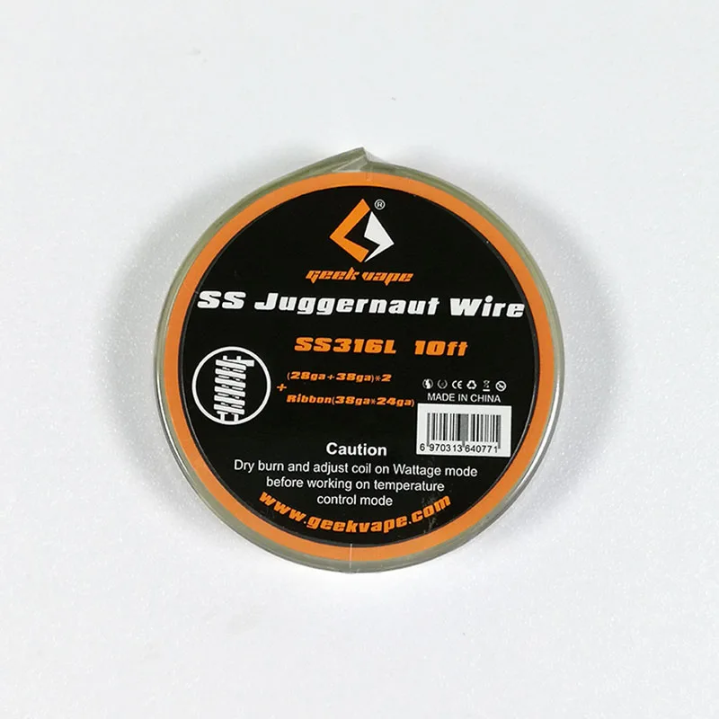 Степлер GeekVape SS316L Kanth A1 Ni80 Stagger Fusion Clapton в рамке, 10 футов