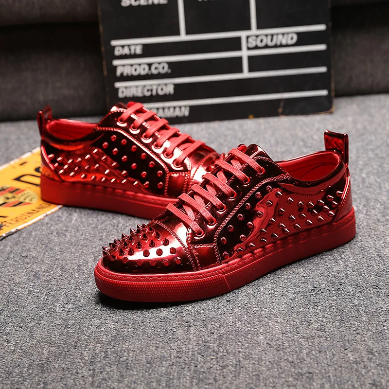 Блестящие модельные туфли для мужчин на весну и осень лоферы без шнуровки с