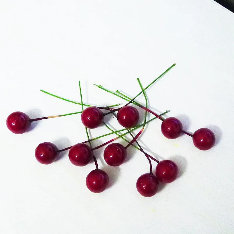 Красная ягода Stamen 20 шт./лот украшение вишня Ronce проволочный цветок для поделок
