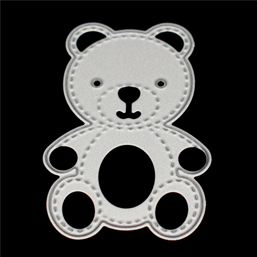 Маленькие Медвежонок металлические режущие штампы для скрапбукинга подарочные