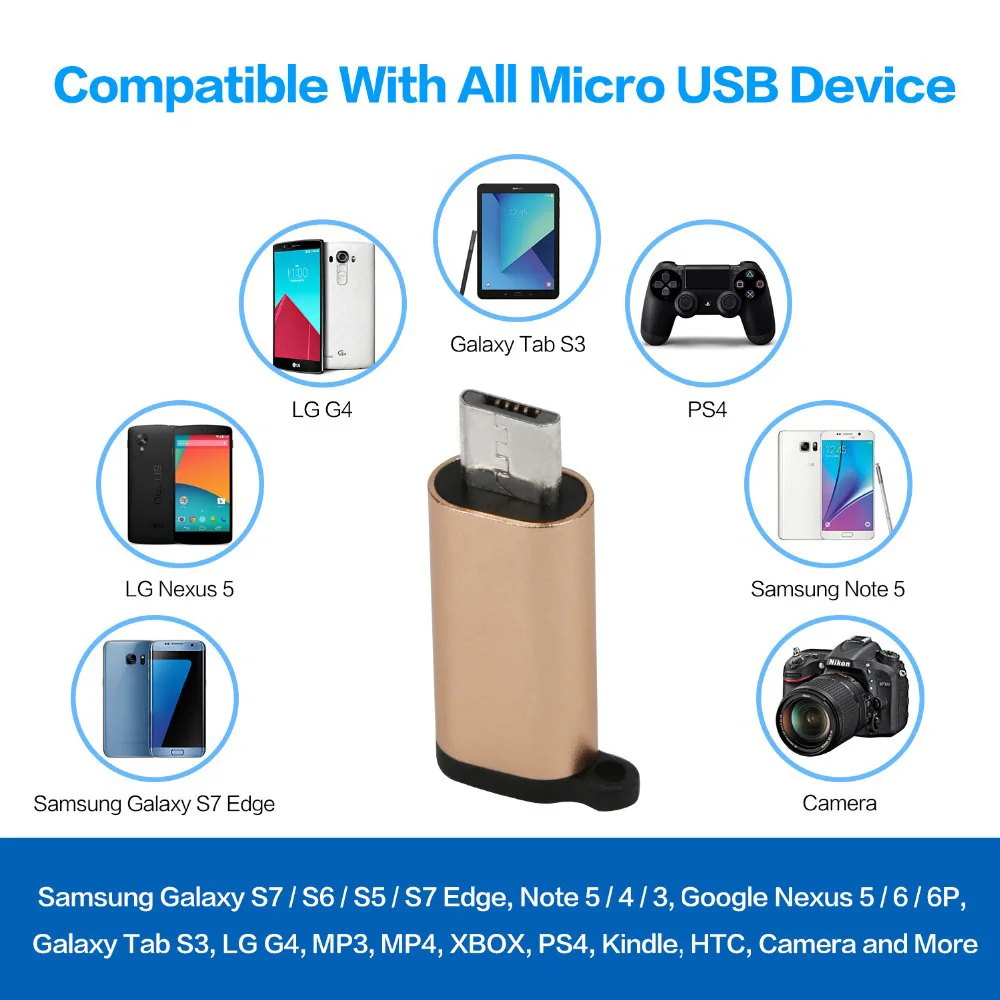Фото Адаптер Micro-Type C с разъемом Micro-Type-C Femal для зарядки и синхронизации Huawei Xiaomi LG HTC Android Адаптер Micro-Type C с разъемом Micro-Type-C Femal для зарядки и синхронизации Huawei Xiaomi LG HTC Android