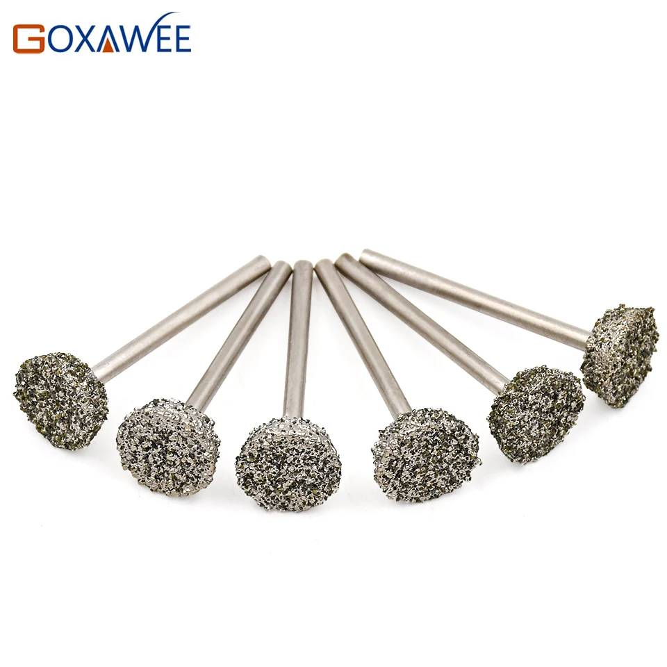 GOXAWEE 6pcs Magnetic Sanding E Needle Diamond Grinding Jade Carving For Dremel Accessories 10/12/14/16mm | Инструменты