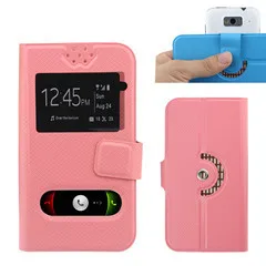 Чехол DOOGEE полиуретан кожа двойной окно вид перевёрнутый Smart Universal чехол для 5