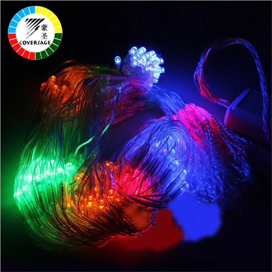 Coversage 2x3 м 200 светодиодов Рождество декоративные xmas привело guirlande фея строки
