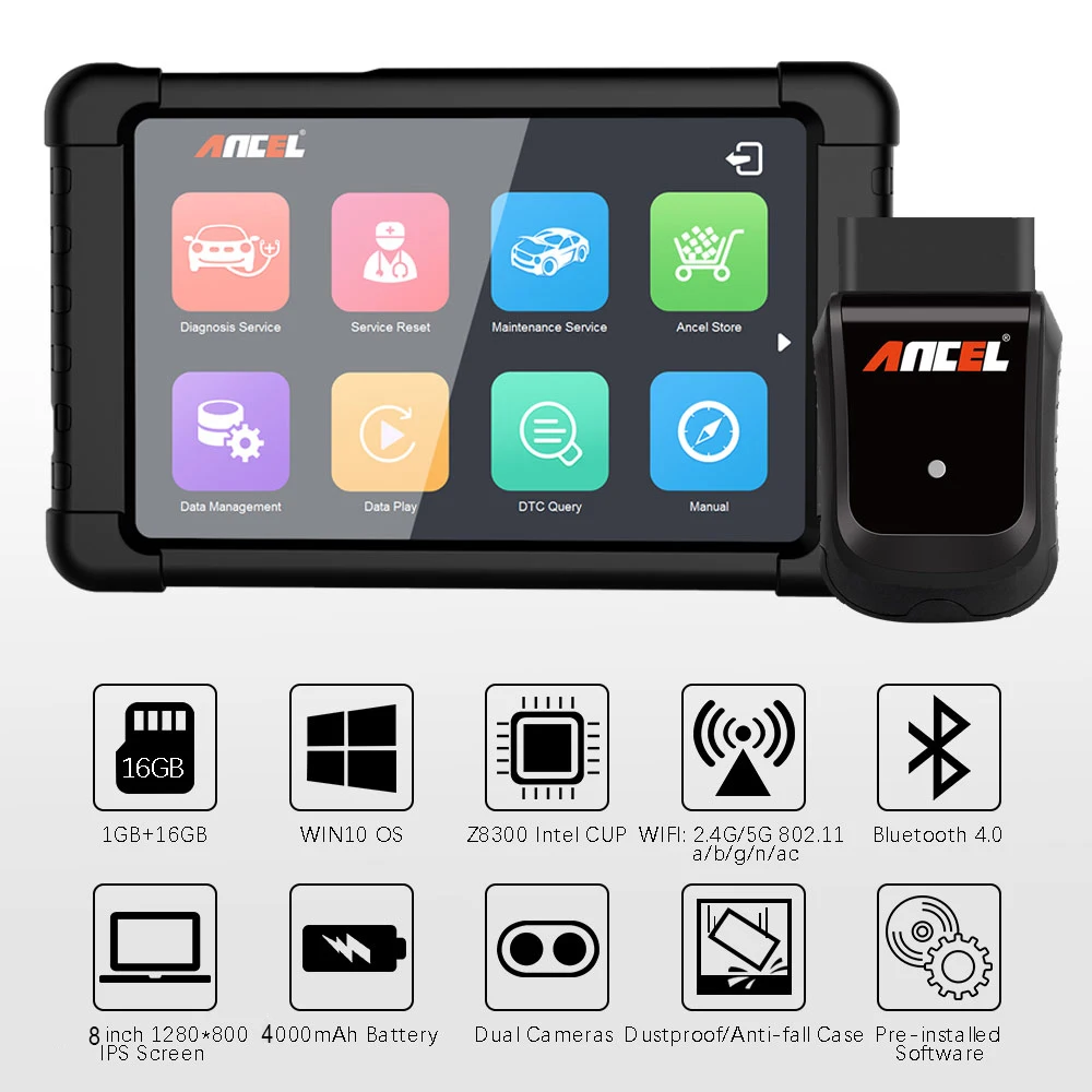Диагностический сканер ANCEL X5 для всех систем многоязычный инструмент