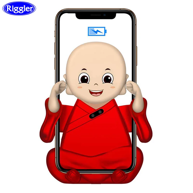 Riggler милое автомобильное беспроводное зарядное устройство маленький монах