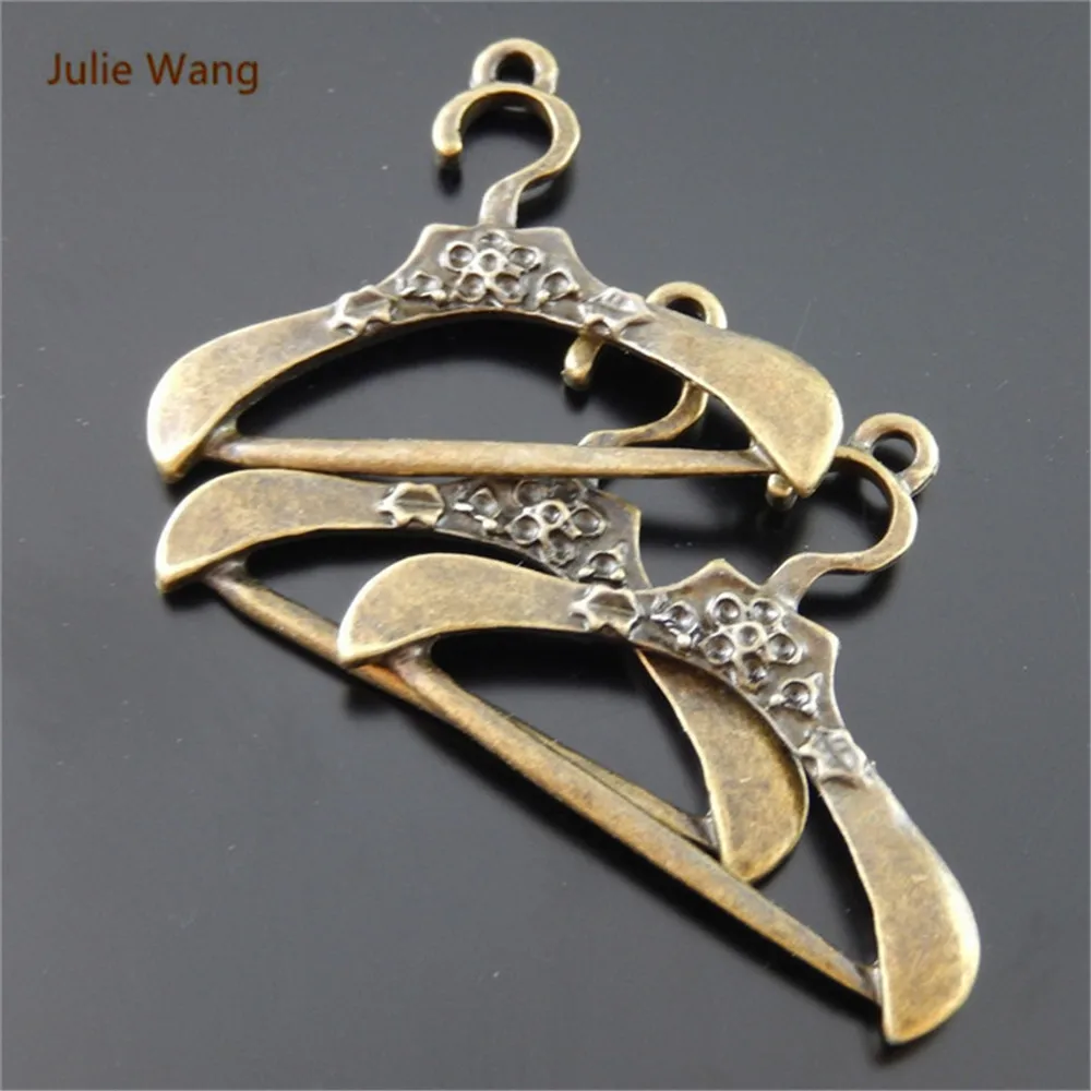 Julie Wang 10 шт. Ретро Бронзовая вешалка для одежды из металлического сплава форма
