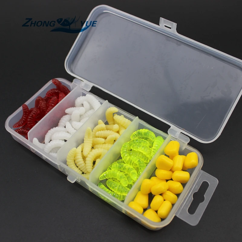 Новинка 100 шт./лот приманки для рыбной ловли набор мягких наживок хлеба наживки