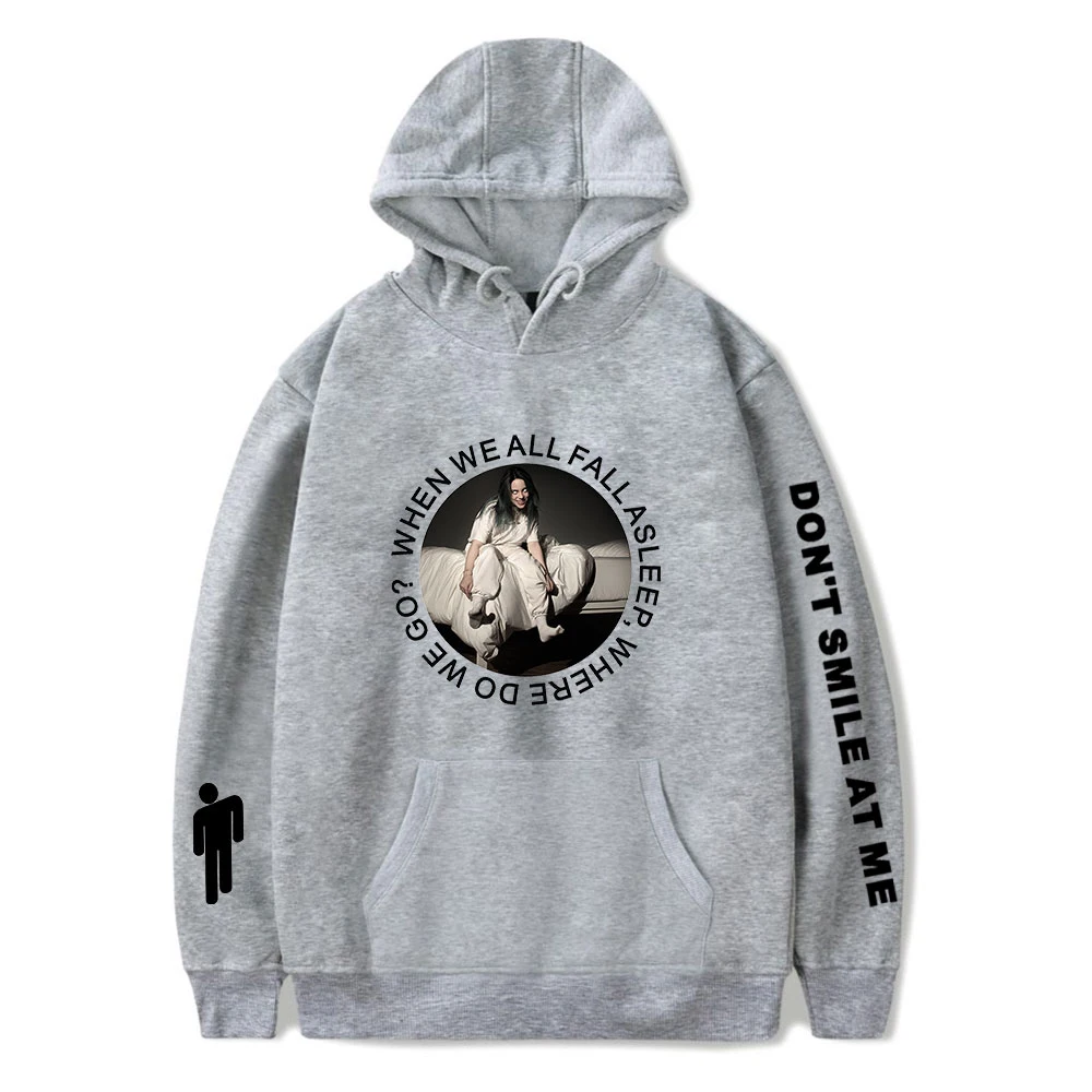 Г. Billie Eilish/Модный свитшот с капюшоном и принтом для мальчиков и девочек Billie Eilish Harajuku/повседневные толстовки с длинными рукавами толстовки Kpop