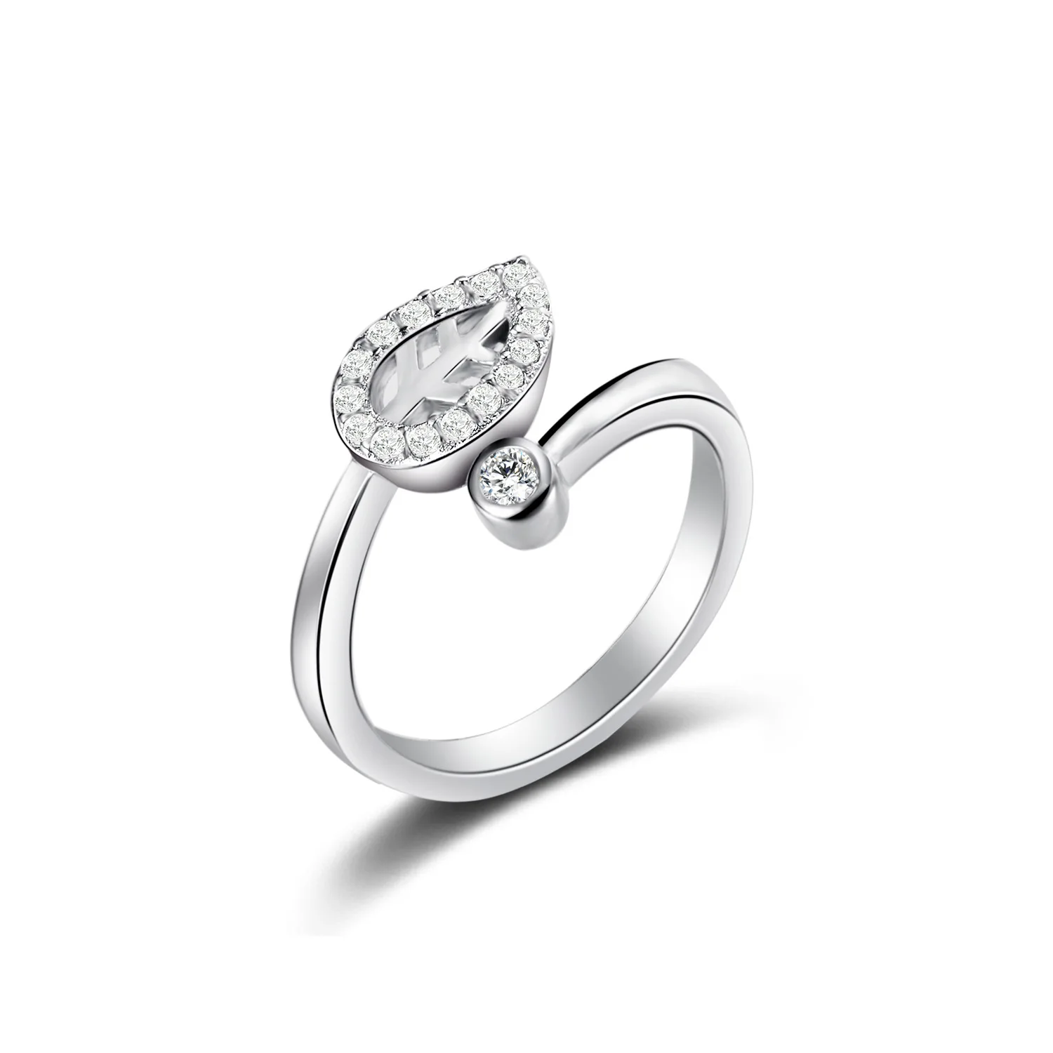 Женское Открытое кольцо из чистой белой меди модное Ювелирное с указательным