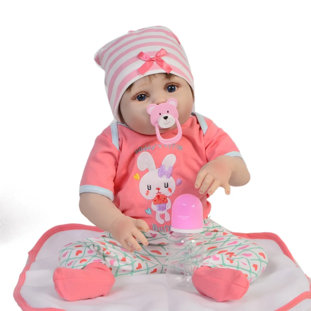 Bebe оригинальные куклы Reborn de Silicone девушка тело 57 см модные куклы игрушки для девочек boneca reborn Детские подарки bb reborn