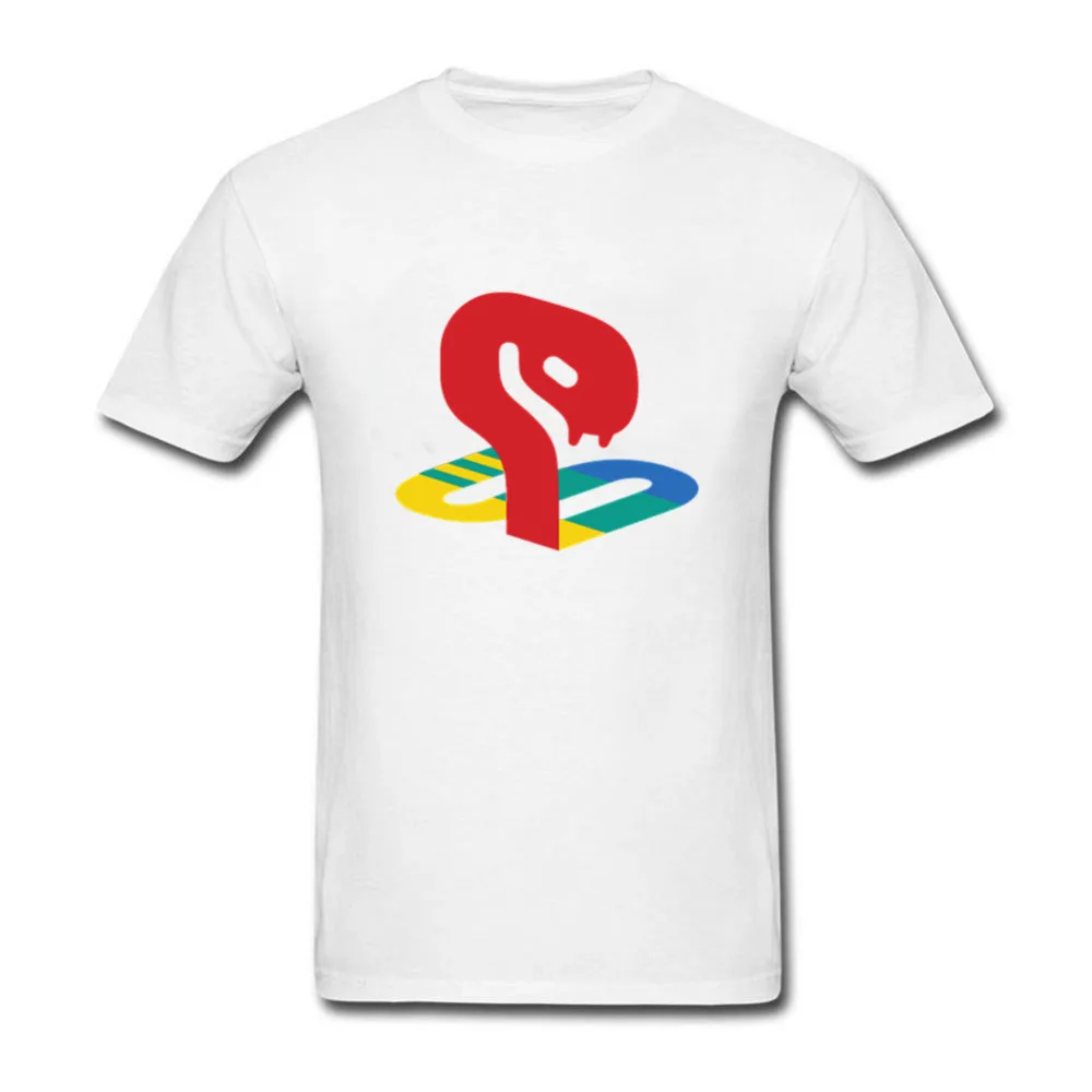 2019 Summer new Design Playstation Sony Logo Gamer Licensed men's top tees man 100%cotton tee shirt | Мужская одежда