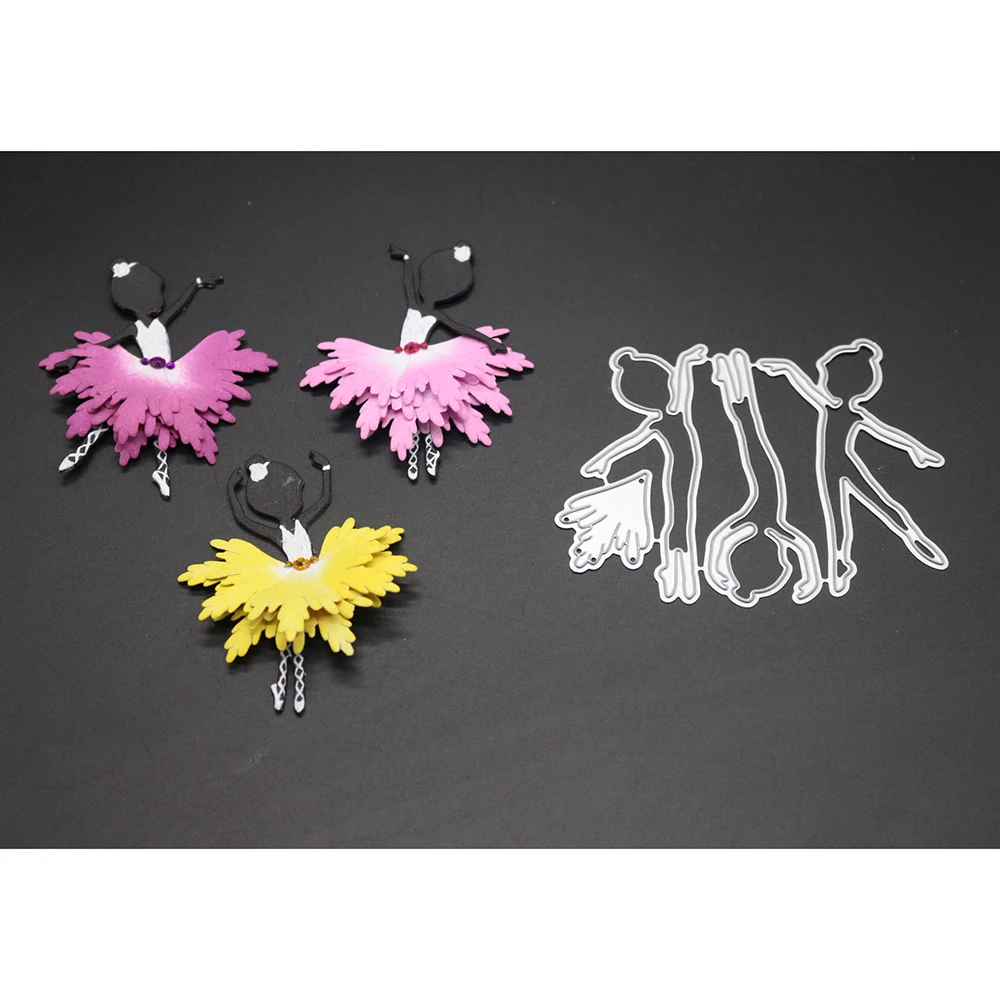 Балетные металлические режущие штампы для девочек танцев тиснение бумажные