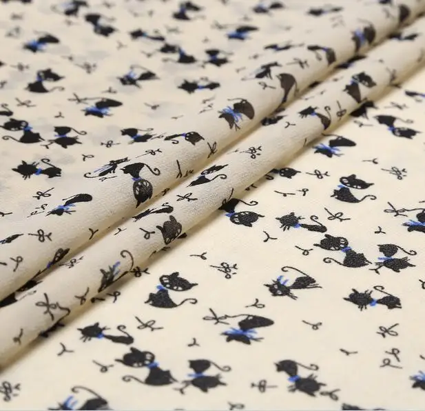 Котенок ретро хаки рубашка ткани платье группы шелковой стиль|silk fabric|shirt fabricfabric