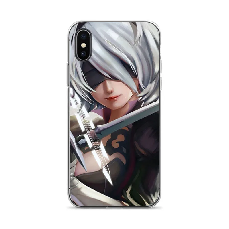 Outmix Yorha № 2 Тип b силиконовый чехол для мобильных телефонов iPhone 6 6s 7 8X5 5S SE plus 8 XR XS max |