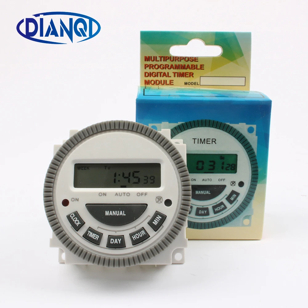 DIANQI TM619 220 в 230 240 В 16A контроллер цифрового таймера программируемый таймер на 7 дней