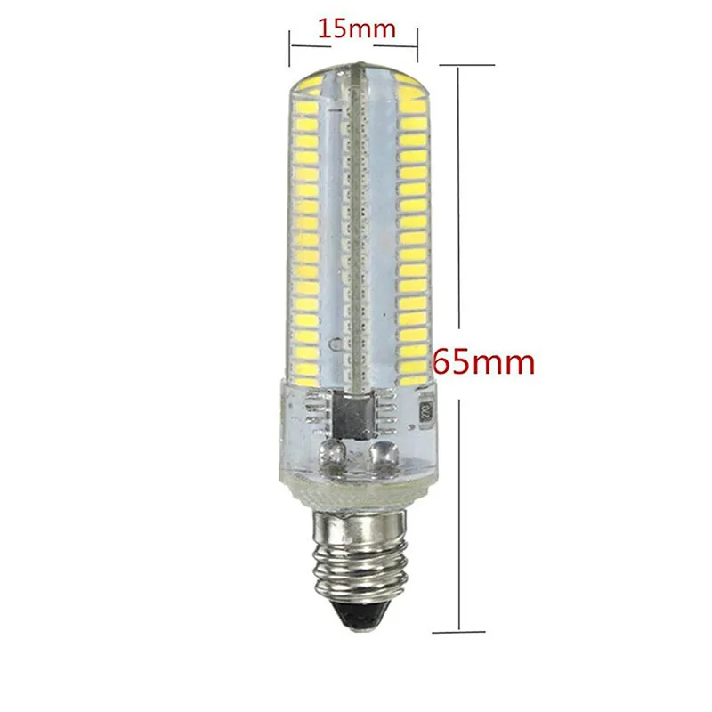 Светодиодный силиконовый шарик E12 8 Вт 152 SMD 3014 затемнения чистый теплый белый свет