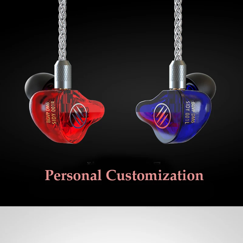 BGVP DM6 Hi res 5BA сбалансированные арматурные драйверы наушник IEM 3D печать HiFi наушники