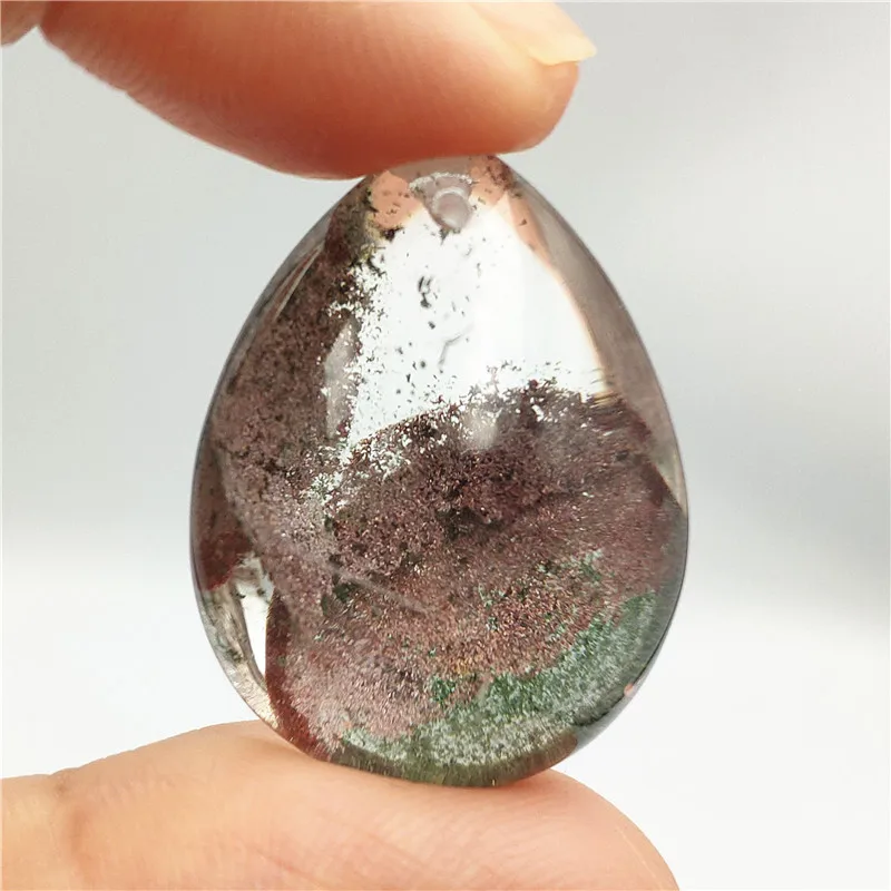 Натуральное зеленое фантомное ювелирное ожерелье из драгоценных камней кулон