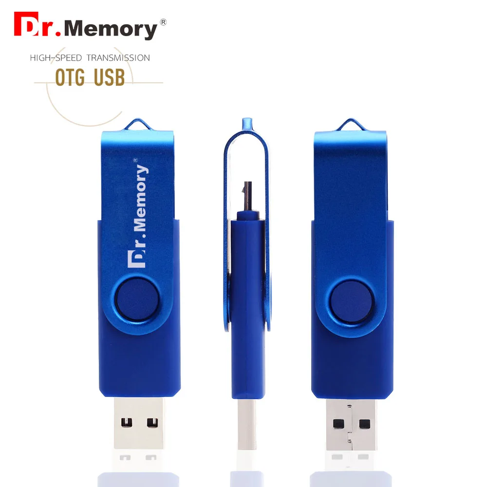 Красочные металлические OTG USB флеш накопитель 64Гб 2in1 Android 32 ГБ для мобильный
