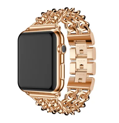 Нержавеющая сталь ремешок для наручных часов Apple Watch Iwatch 4/3/2/1 браслет ремешок 42 мм/38 мм/40 мм/44 мм часы твист пояса петли - Цвет ремешка: rose