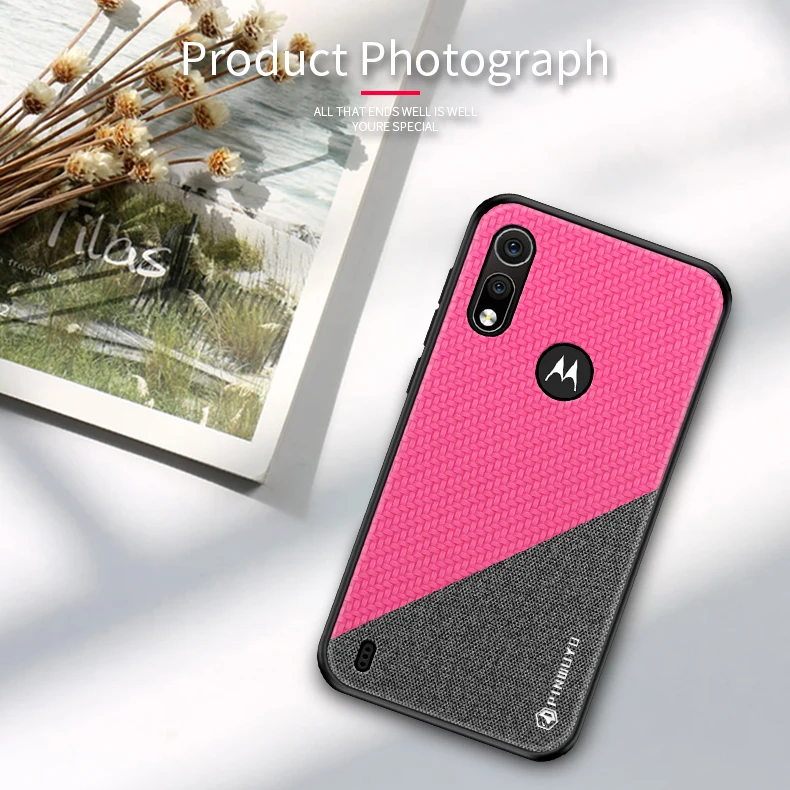 Для Motorola One/One Vision чехол для Moto P50/P30 P40 Play power PC ткань+ Силиконовый противоударный задний Чехол защитный чехол