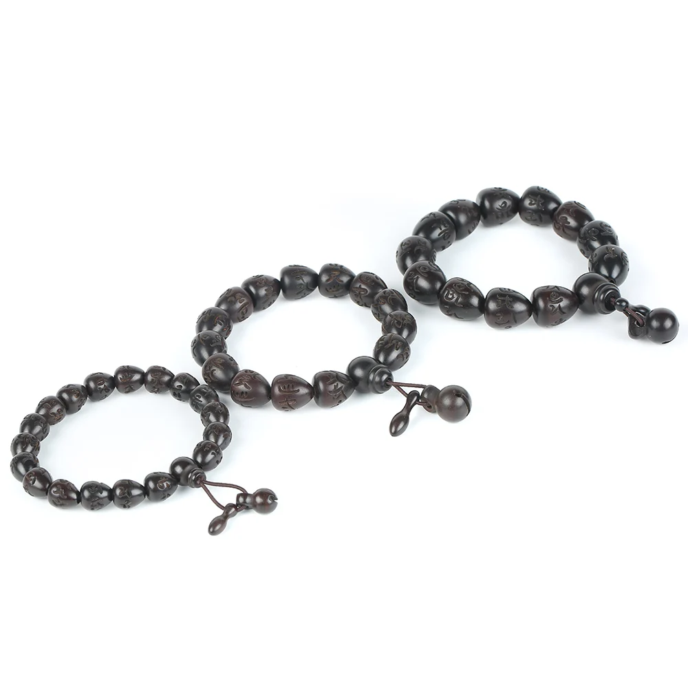 Деревянные браслеты из бусин для молитвы в буддистском стиле ом мани падме хум