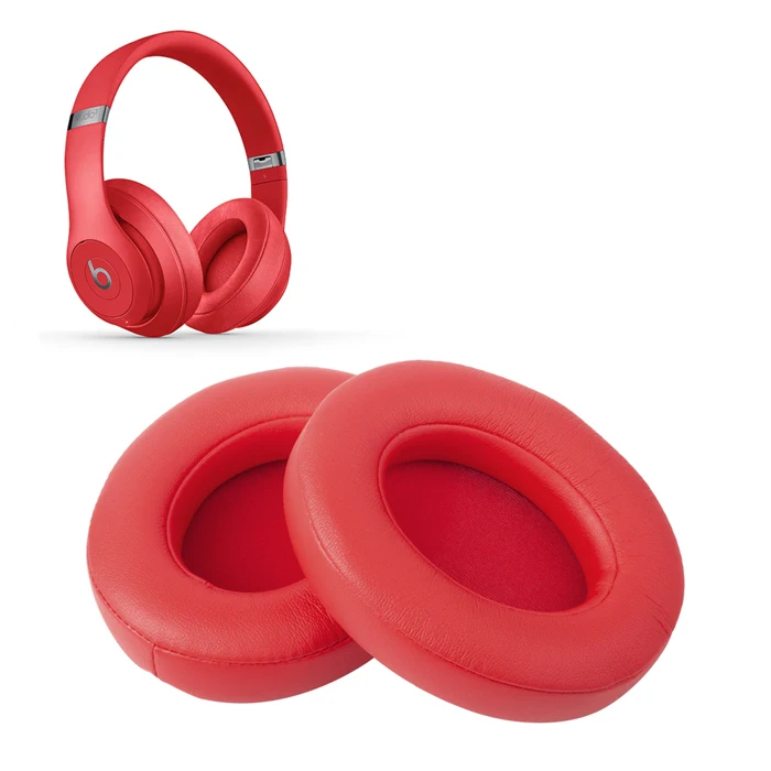 Красный 1 пара подушечек для наушников Beats, черный, белый, красный, сменная мягкая губка для наушников, подушечка для наушников Beats 2,0/3,0 - Цвет: Красный