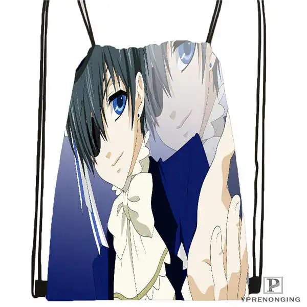 Custom Ciel. Phantomhive. full. @ 01 рюкзак с кулиской сумка милый Детская (черная спинка) 31x40 см