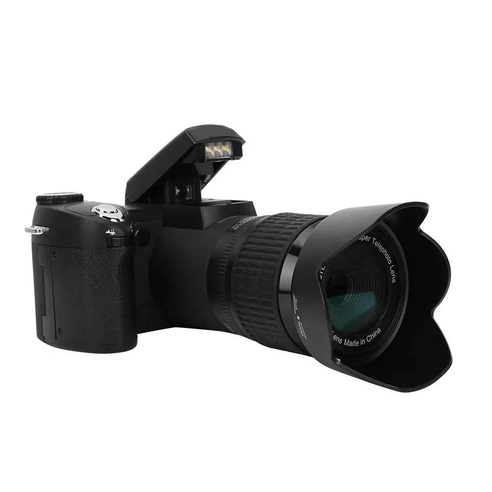 D7200 33MP HD Цифровая камера DSLR 0.5X широкоугольный объектив+ 24X телеобъектив+ светодиодный светильник Цифровая видеокамера
