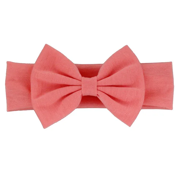 10pcs/lot High Quality Kids Cotton Headbands With 11CM Bows For Birth Girls Top Quality Headwear - Цвет: 16