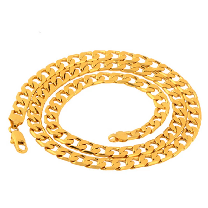 Винтажное длинное ожерелье в стиле панк золотого цвета цепь хип хоп подарок для