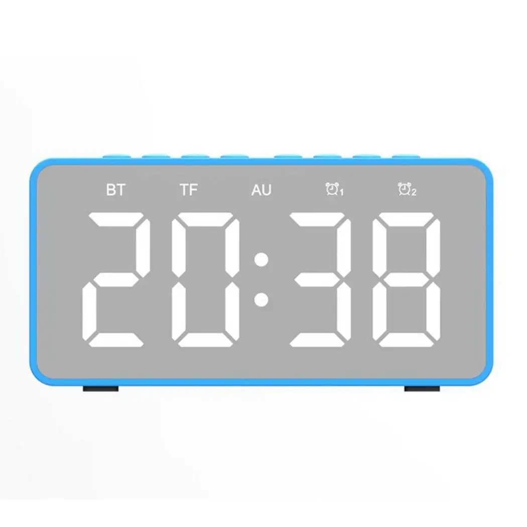 Портативный мини беспроводной Bluetooth динамик светодиодный дисплей Будильник V5.0 8h