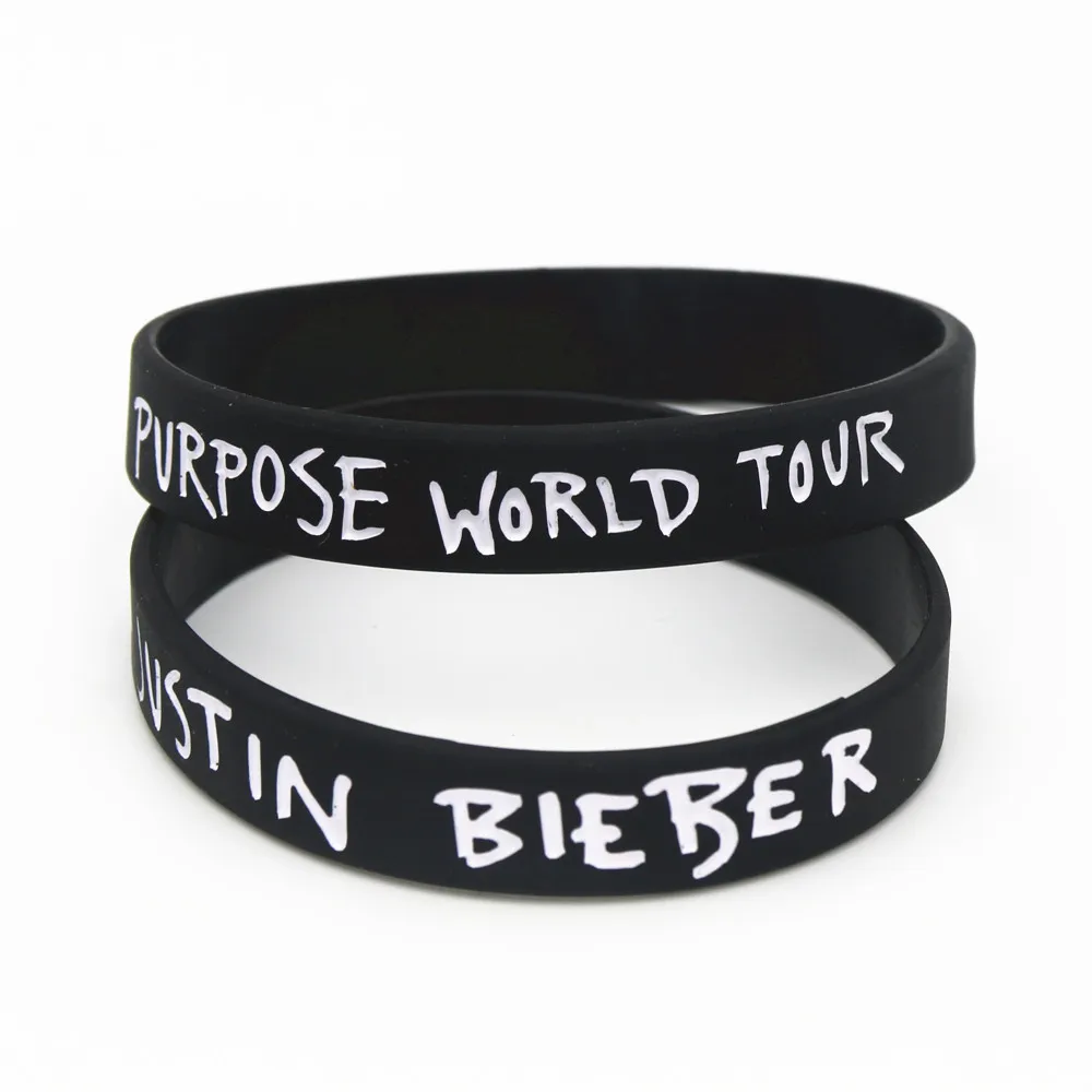 3 шт. горячая распродажа силиконовые браслеты для Джастина Бибера World Tour Singer и