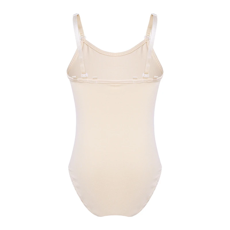 Детская одежда телесного цвета для девочек с регулируемыми лямками майка трико