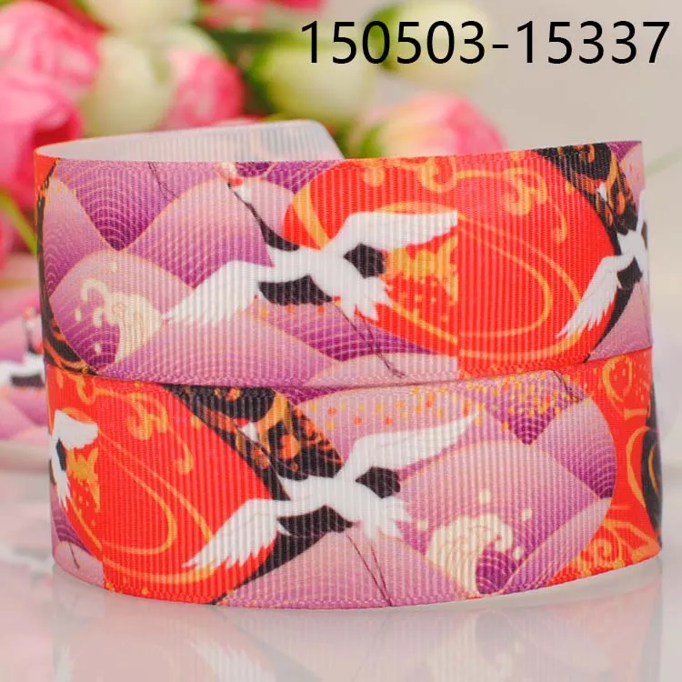 10 ярдов Различные размеры японский стиль печатная Grosgrain лента японские цветы