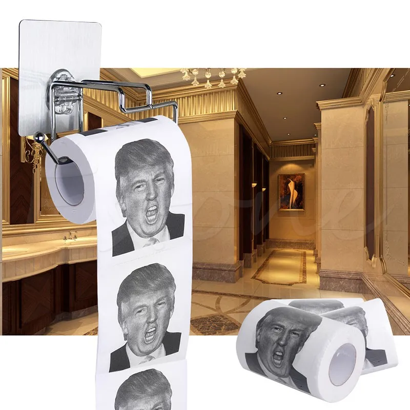 Donald Trump Humour Toilet Paper Roll Novelty Funny Gag Gift Dump Fashion
