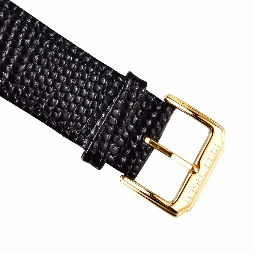 Женские ультратонкие часы Reef Tiger/RT повседневные парные кварцевые с кожаным