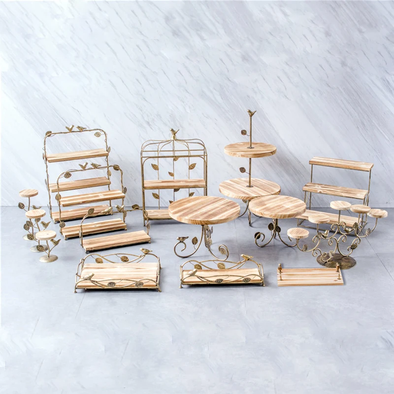 Деревянные подставки для пирога десертный поднос выпечки хлеба Магазин Витрины