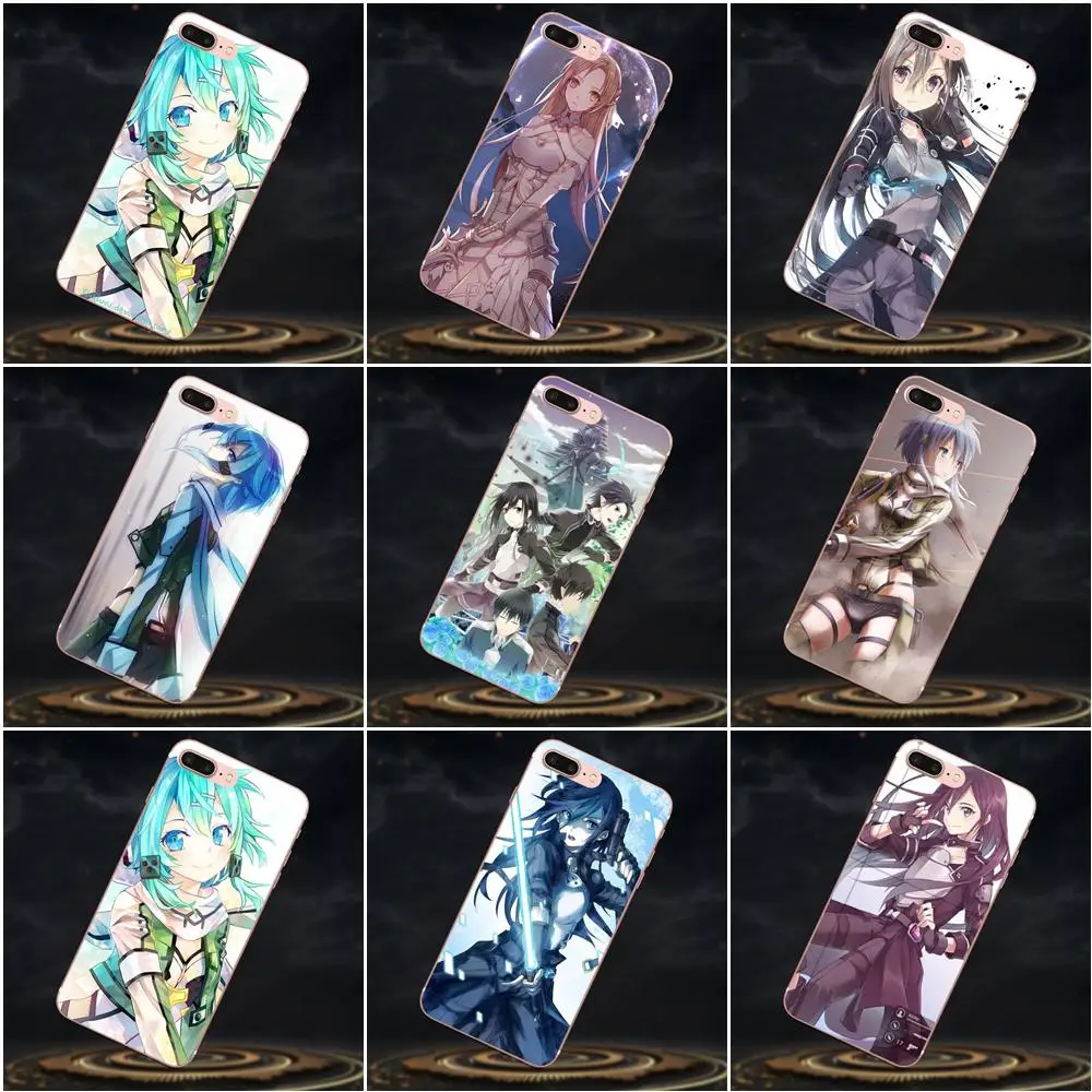 Резиновый Прозрачный чехол для телефона Xiaomi Redmi Note 2 3 3S 4 4A 4X 5 5A 6 6A Pro Plus Gun Gale Sword Art