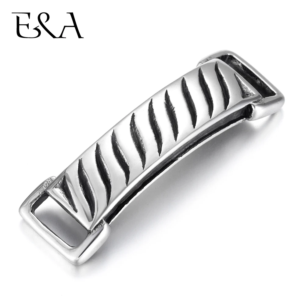 

Stainless Steel Connector Bridge Stripe Curved 1/1 Loop Hole 10*3mm for DIY Bracelet Making Findings Jewelry Connect Supplies