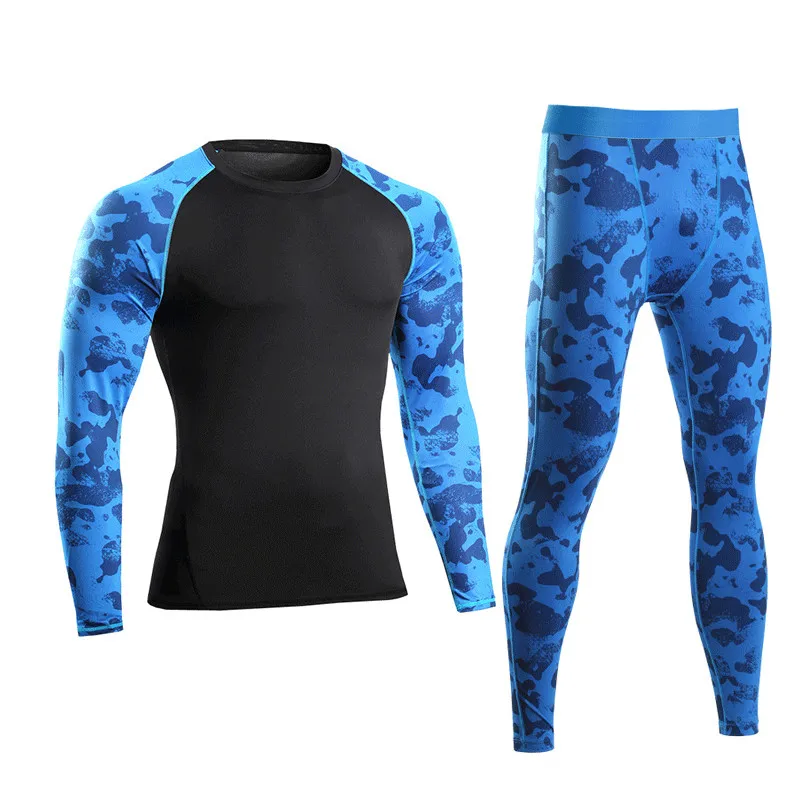 Мужские компрессионные кальсоны для фитнеса зимние быстросохнущие спортивные