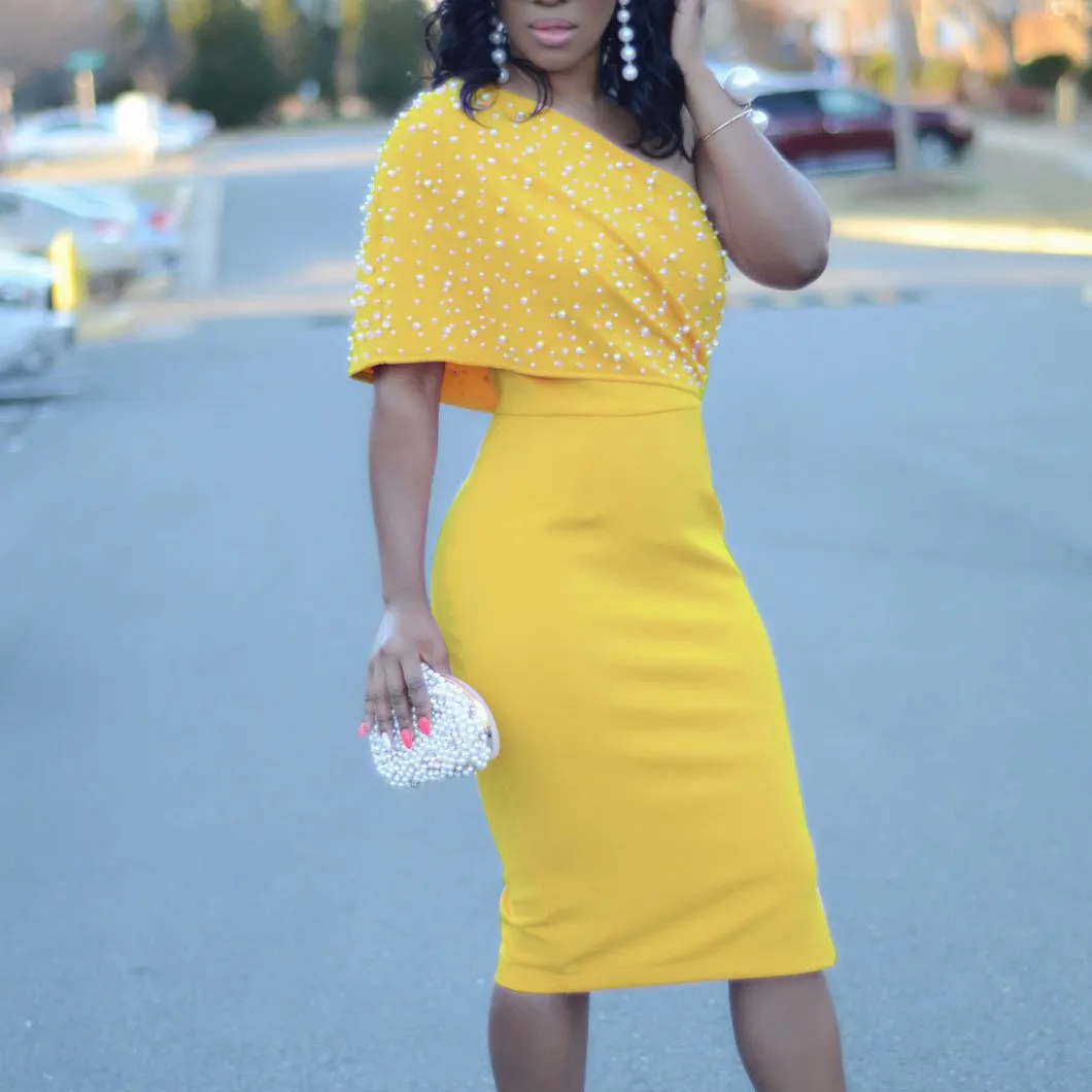 Женское летнее платье на одно плечо с коротким рукавом Уличная одежда Однотонное