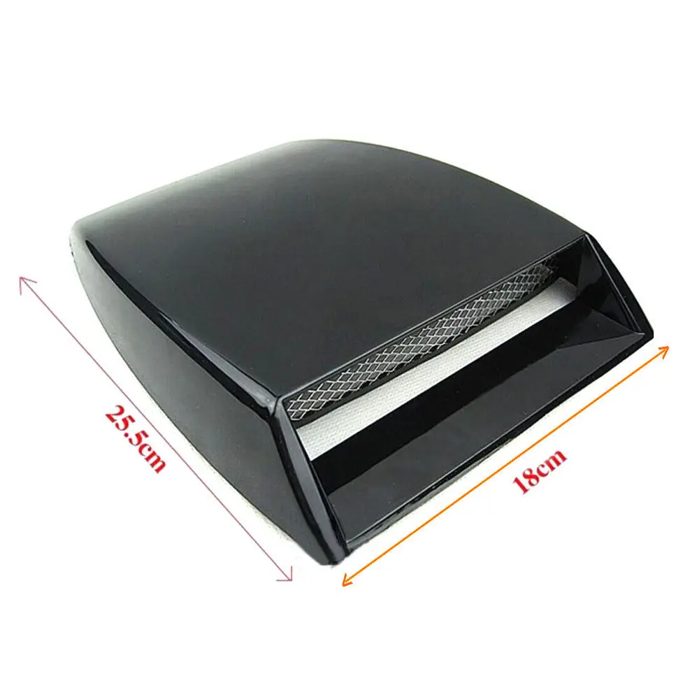 Черный АБС + алюминий декоративный воздухозаборник впускного клапана овальная